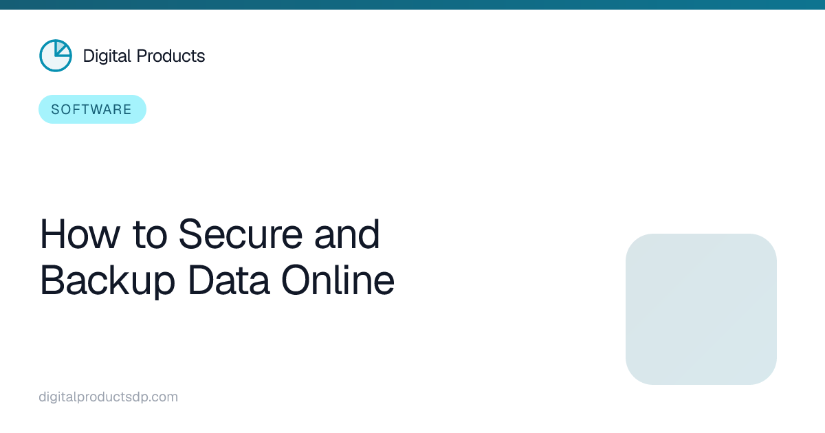 How to Secure and Backup Data Online